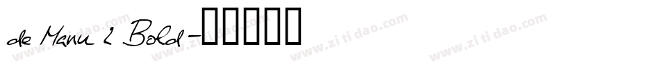 de Manu 2 Bold字体转换